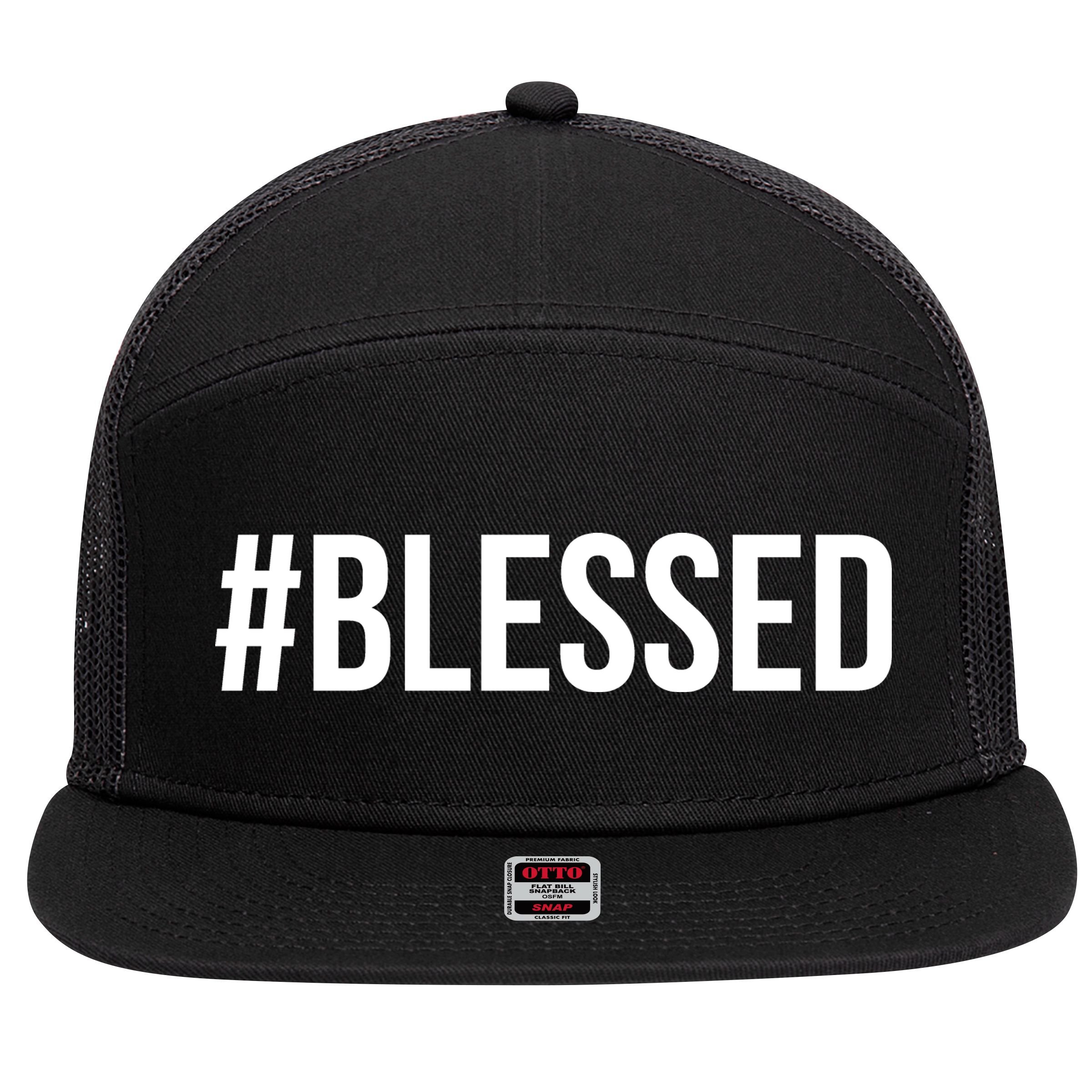#Blessed 7 Panel Mesh Trucker Snapback Hat