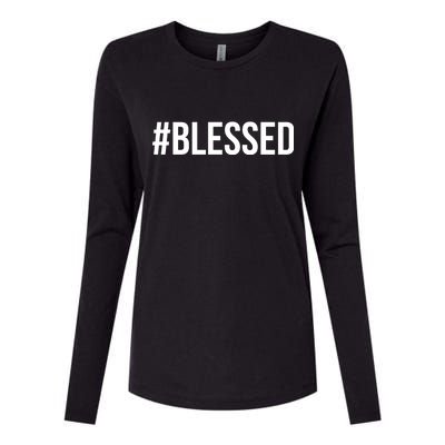 #Blessed Womens Cotton Relaxed Long Sleeve T-Shirt