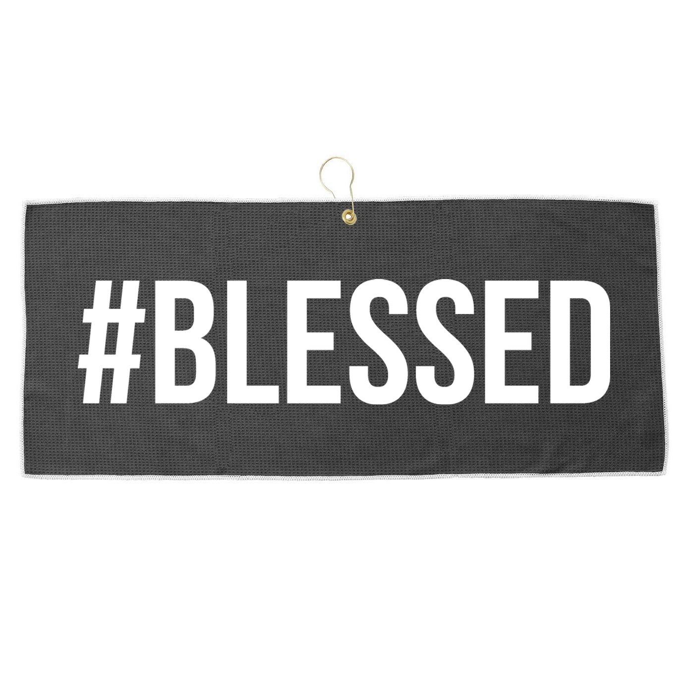 #Blessed Large Microfiber Waffle Golf Towel