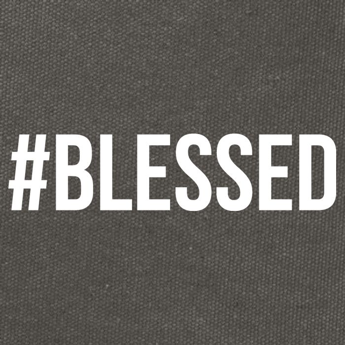 #Blessed Cotton Canvas Backpack