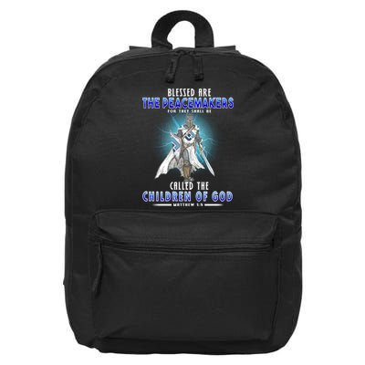 Blessed Are The Peacemakers Children Of God 16 in Basic Backpack