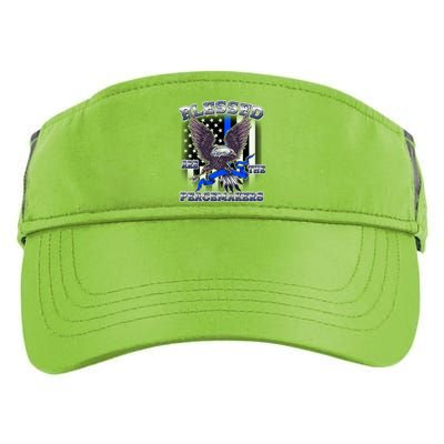 Blessed Are The Peacemakers Thin Blue Line Eagle Adult Drive Performance Visor