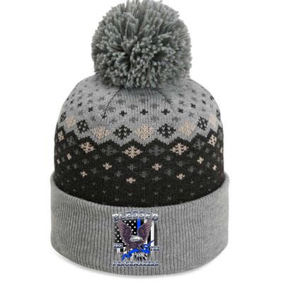 Blessed Are The Peacemakers Thin Blue Line Eagle The Baniff Cuffed Pom Beanie