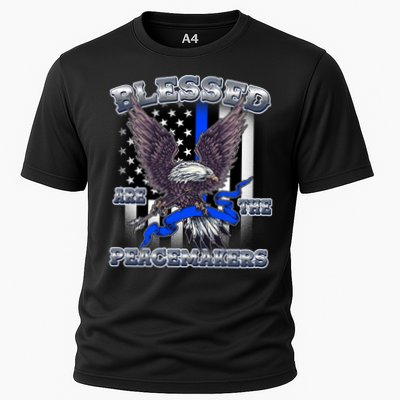 Blessed Are The Peacemakers Thin Blue Line Eagle Performance Shirt