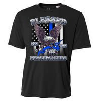 Blessed Are The Peacemakers Thin Blue Line Eagle Cooling Performance Crew T-Shirt