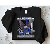Blessed Are The Peacemakers Thin Blue Line Eagle Sweatshirt