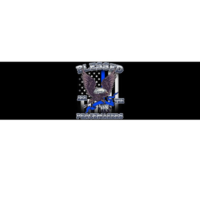 Blessed Are The Peacemakers Thin Blue Line Eagle Bumper Sticker