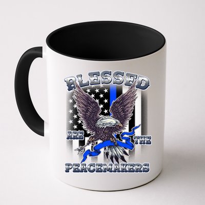 Blessed Are The Peacemakers Thin Blue Line Eagle Mug