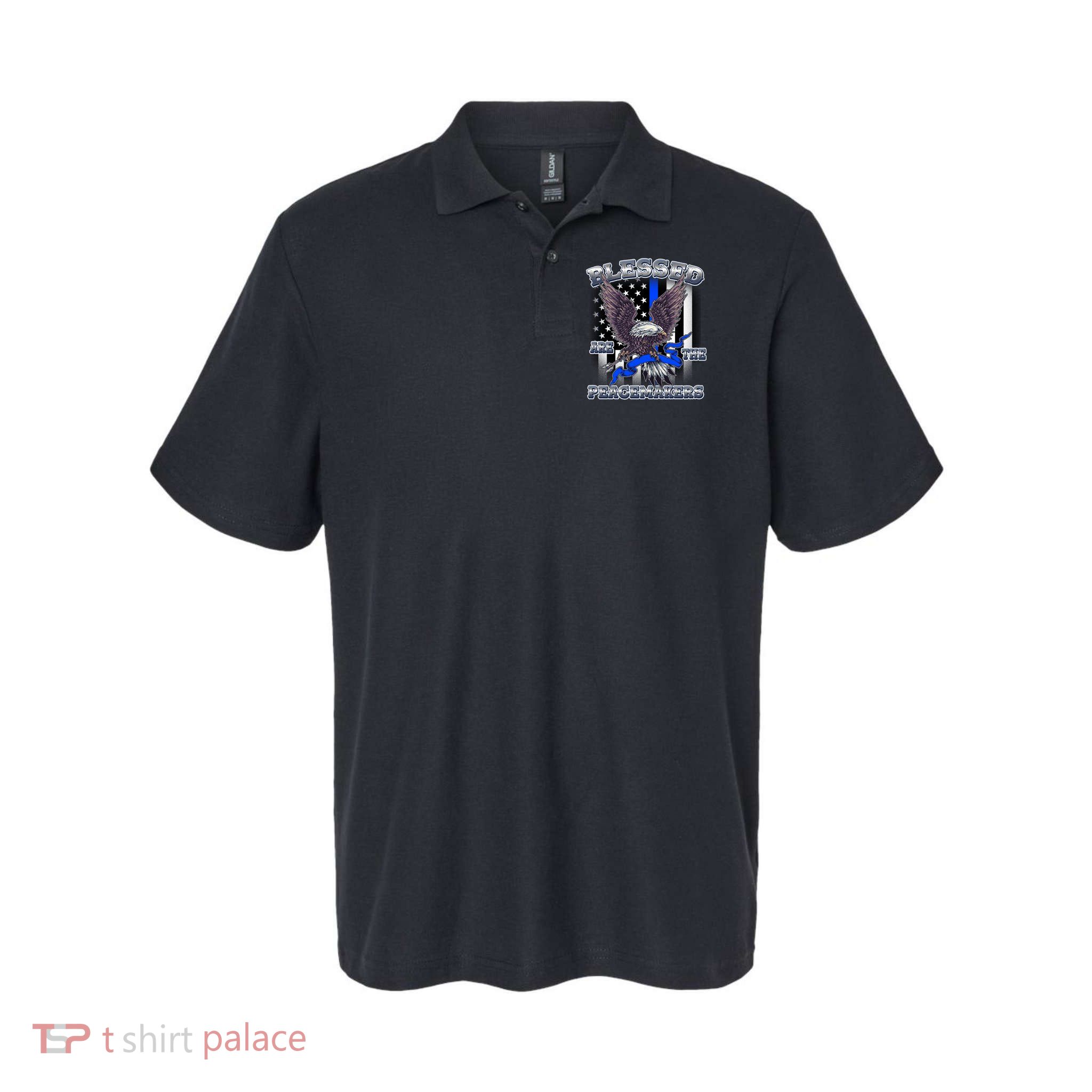 Blessed Are The Peacemakers Thin Blue Line Eagle Polo