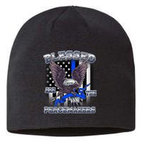 Blessed Are The Peacemakers Thin Blue Line Eagle Sustainable Beanie