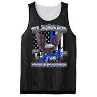 Blessed Are The Peacemakers Thin Blue Line Eagle Mesh Reversible Basketball Jersey Tank