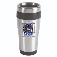 Blessed Are The Peacemakers Thin Blue Line Eagle 16oz Travel Tumbler