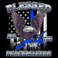 Blessed Are The Peacemakers Thin Blue Line Eagle 16oz Travel Tumbler