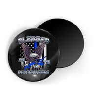 Blessed Are The Peacemakers Thin Blue Line Eagle Magnet