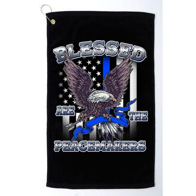 Blessed Are The Peacemakers Thin Blue Line Eagle Golf Towel