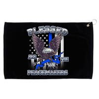 Blessed Are The Peacemakers Thin Blue Line Eagle Grommeted Golf Towel