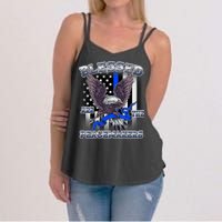 Blessed Are The Peacemakers Thin Blue Line Eagle Women's Strappy Tank