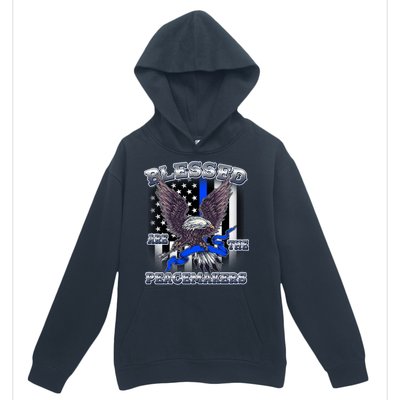 Blessed Are The Peacemakers Thin Blue Line Eagle Urban Pullover Hoodie