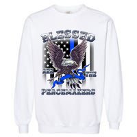Blessed Are The Peacemakers Thin Blue Line Eagle Garment-Dyed Sweatshirt