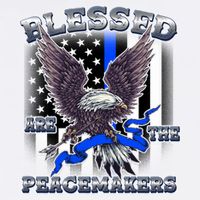 Blessed Are The Peacemakers Thin Blue Line Eagle Garment-Dyed Sweatshirt