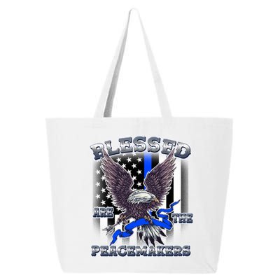 Blessed Are The Peacemakers Thin Blue Line Eagle 25L Jumbo Tote