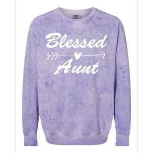 Blessed Aunt Arrow Colorblast Crewneck Sweatshirt