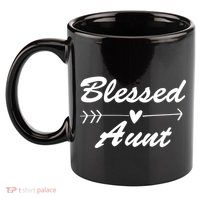 Blessed Aunt Arrow 11oz C Handle Ceramic Mug