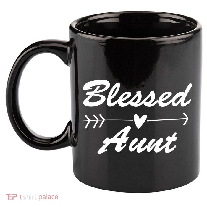 Blessed Aunt Arrow 11oz C Handle Ceramic Mug
