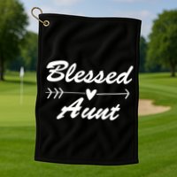 Blessed Aunt Arrow Golf Towel