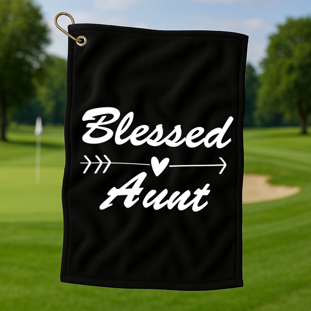 Blessed Aunt Arrow Golf Towel