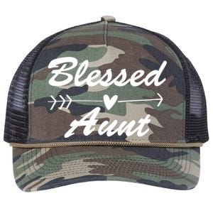 Blessed Aunt Arrow Retro Rope Trucker Hat Cap