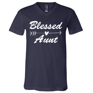 Blessed Aunt Arrow V-Neck T-Shirt