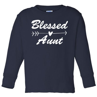 Blessed Aunt Arrow Toddler Long Sleeve Shirt