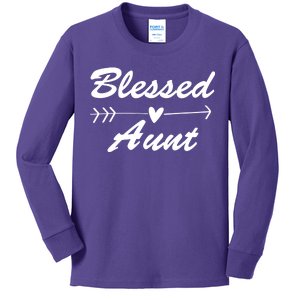 Blessed Aunt Arrow Kids Long Sleeve Shirt