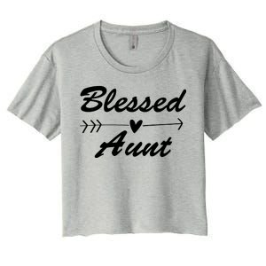 Blessed Aunt Arrow Women's Crop Top Tee