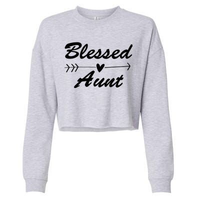 Blessed Aunt Arrow Cropped Pullover Crew