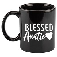 Blessed Auntie 11oz C Handle Ceramic Mug