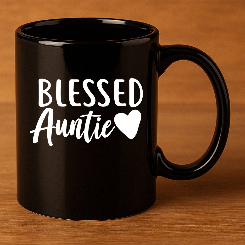 Blessed Auntie 11oz C Handle Ceramic Mug