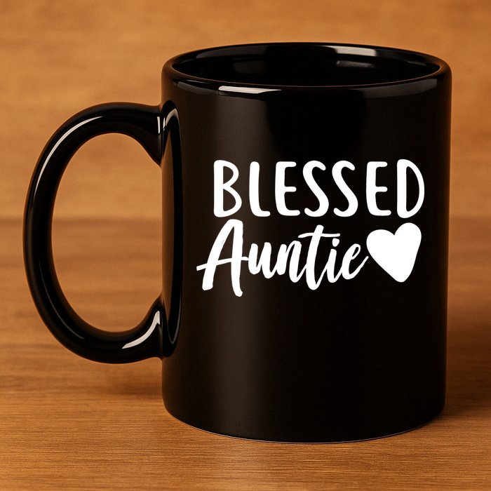 Blessed Auntie 11oz C Handle Ceramic Mug
