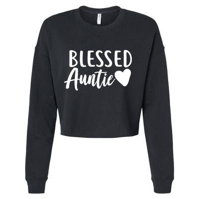 Blessed Auntie Cropped Pullover Crew