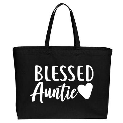 Blessed Auntie Cotton Canvas Jumbo Tote