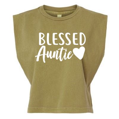 Blessed Auntie Garment-Dyed Women's Muscle Tee