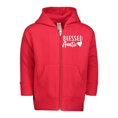 Blessed Auntie Toddler Zip Fleece Hoodie