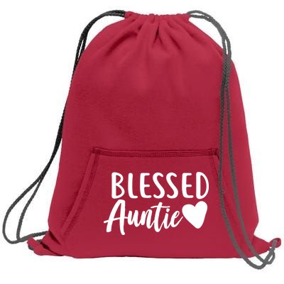 Blessed Auntie Sweatshirt Cinch Pack Bag