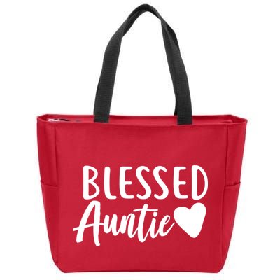 Blessed Auntie Zip Tote Bag