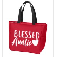 Blessed Auntie Zip Tote Bag