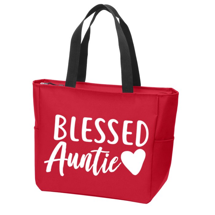 Blessed Auntie Zip Tote Bag