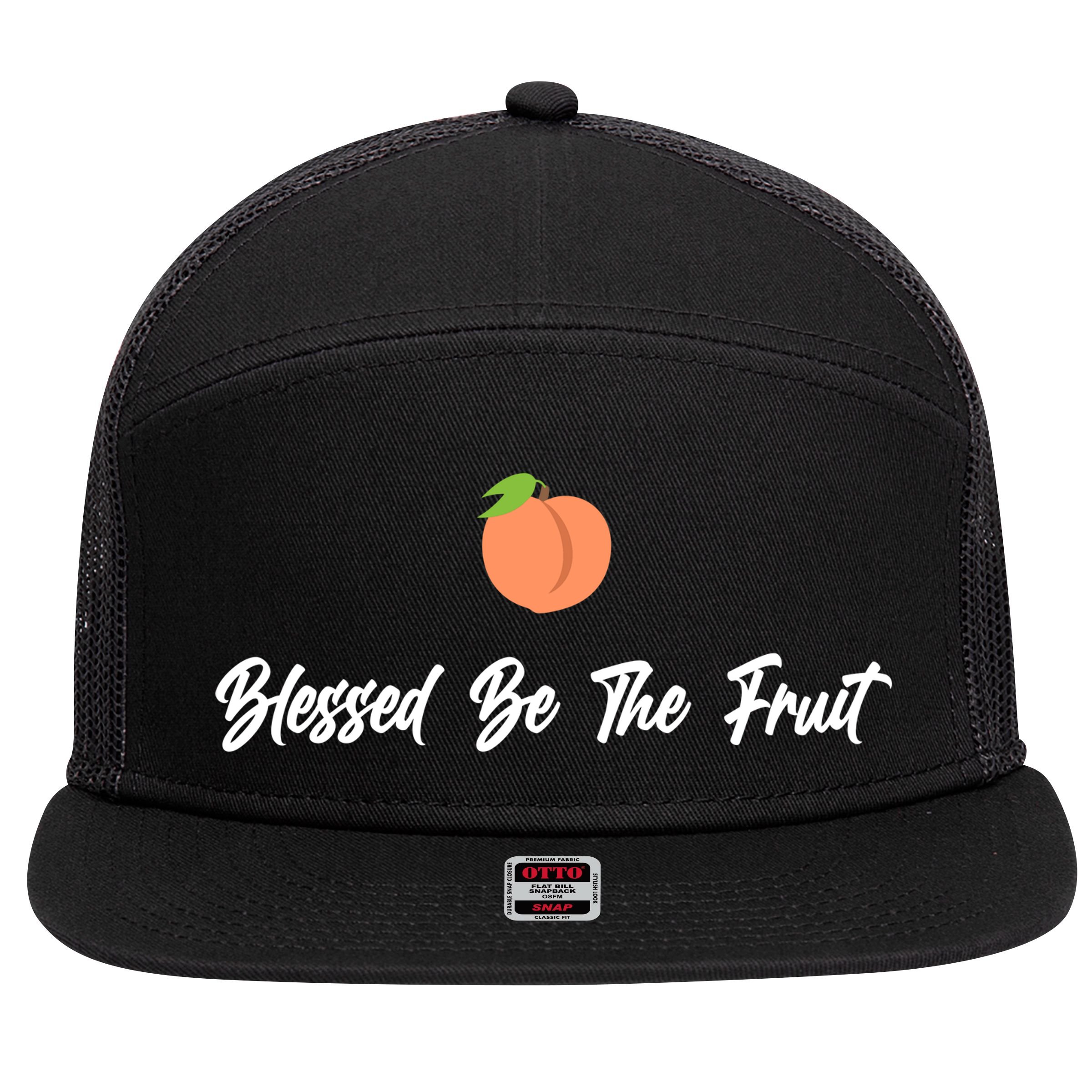 Blessed Be the Fruit 7 Panel Mesh Trucker Snapback Hat