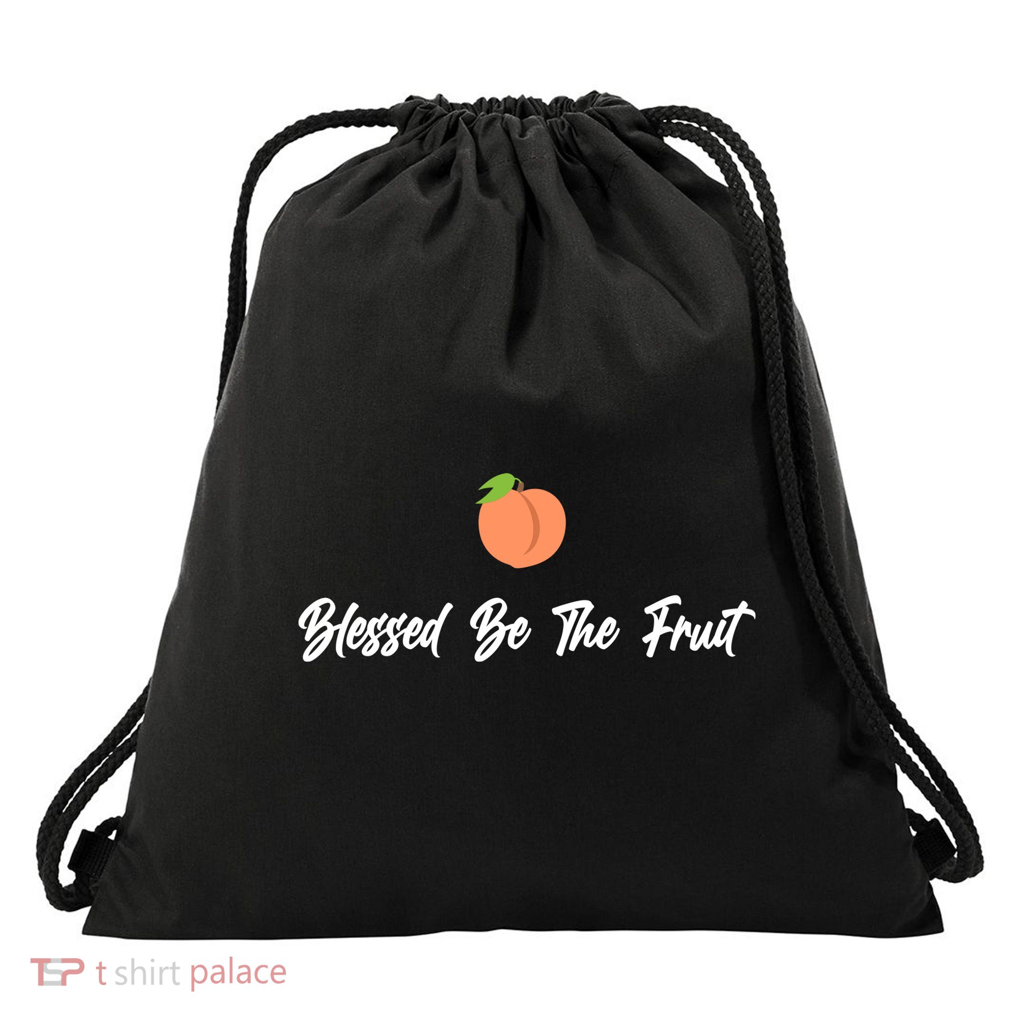 Blessed Be the Fruit Drawstring Bag