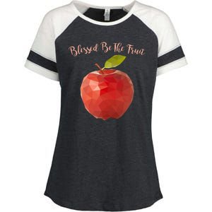 Blessed Be The Fruit Handmaids Tale Enza Ladies Jersey Colorblock Tee